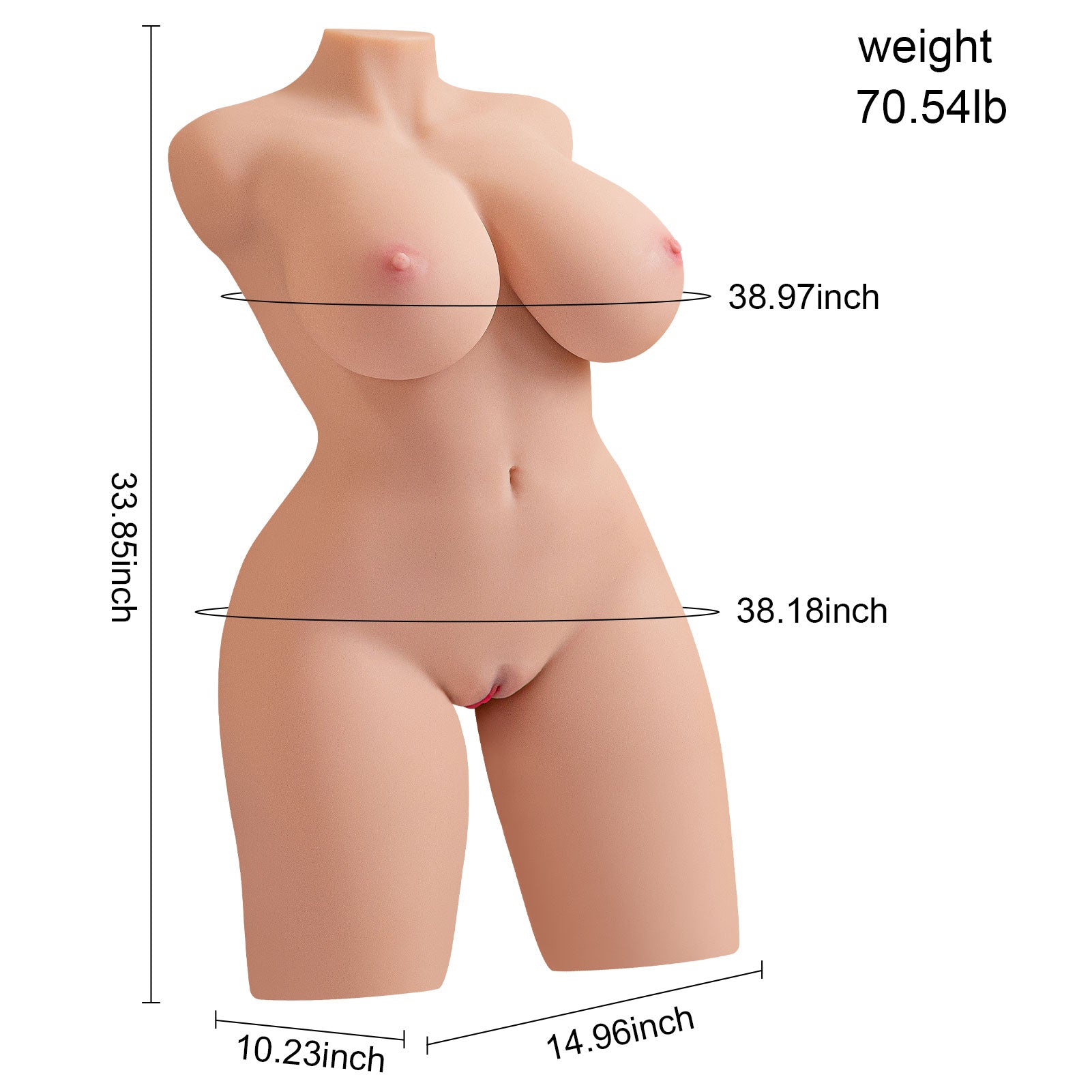 Novah: 70.54lb Lifelike Huge Breast Sex Doll Female Torso nastnova Novah: 70.54lb Lifelike Huge Breast Sex Doll Female Torso nastnova