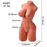 Stephanie: 42.32lb Full Size Sex Doll Male Masturbator Torso