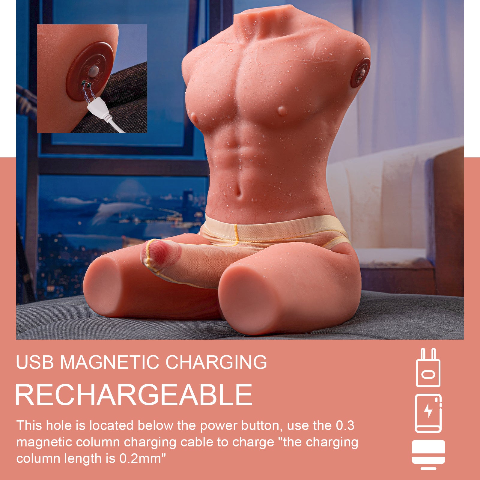 Rob: 17.63lb Thrusting Vibrating Male Sex Doll Full Torso nastnova Rob: 17.63lb Thrusting Vibrating Male Sex Doll Full Torso nastnova